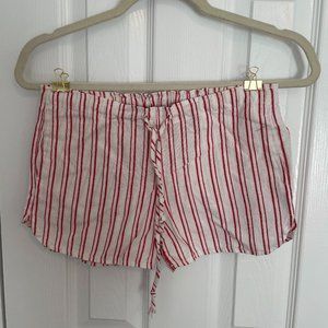 Brandy Melville Red White Striped Shorts